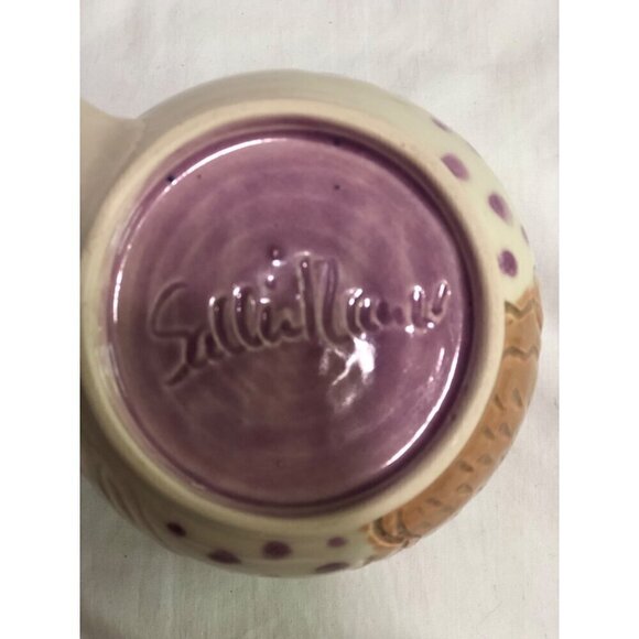 Owl Mug Handcrafted Pottery Textured Coffee Tea Artisan 12oz Ceramic Signed - Picture 5 of 7